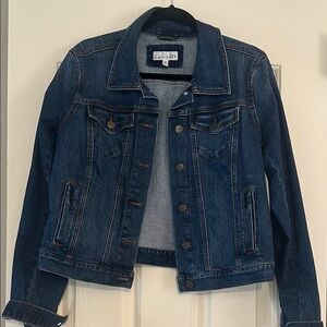 Loft Blue Jean Jacket Cropped Fitted Style